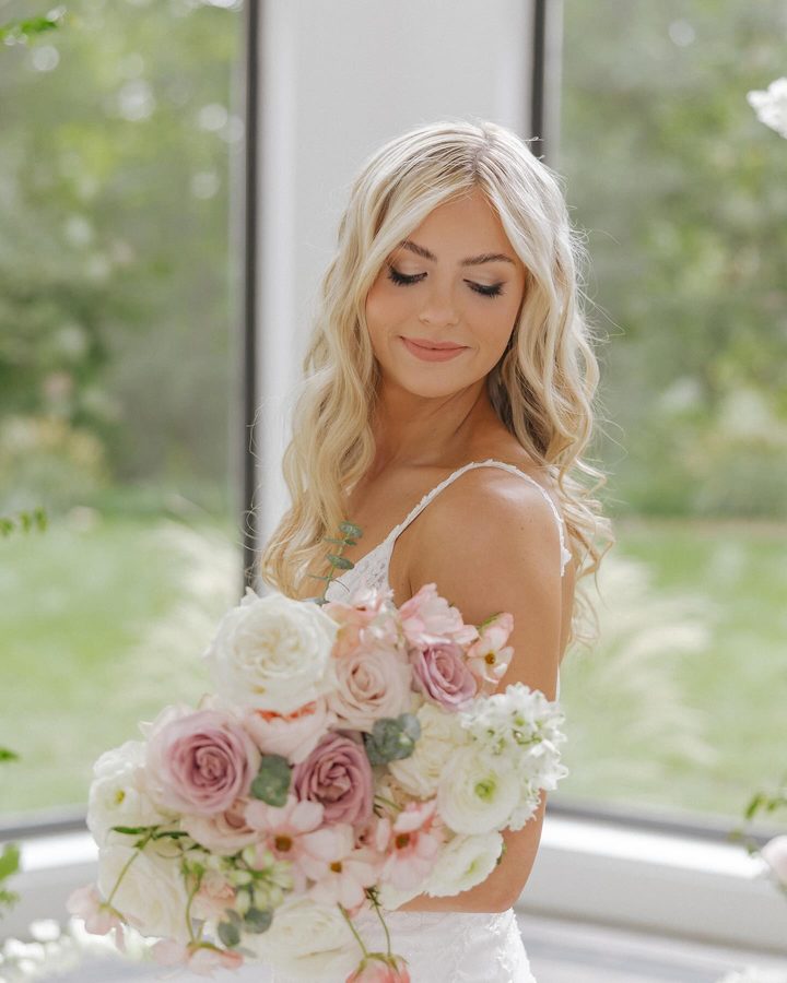 Bridal makeup - lace gown bride